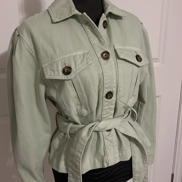 Stradivarius Pastel Green Jacket - Picture 2 of 10